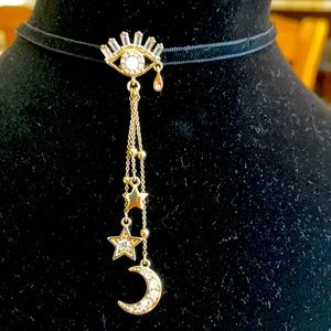 BCBGENERATION EVIL EYE choker necklace